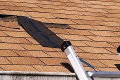 Roof repair close-up
