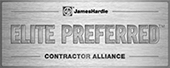 Emblem: JamesHardie elite preferred contractor